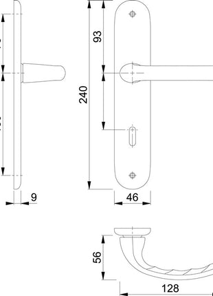 HOPPE Langschildgarnitur Tôkyô 1710/273P Aluminium F2 ( 3000252577 )