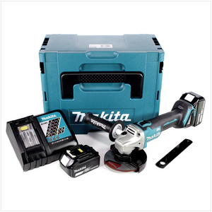 Makita DGA 506 RMJ Akku Winkelschleifer 18 V 125 mm Brushless + 2x Akku 4,0 Ah + Ladegerät + Makpac