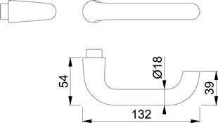 Par de tiradores de puerta HOPPE Paris 138L aluminio F2 (3000252100)