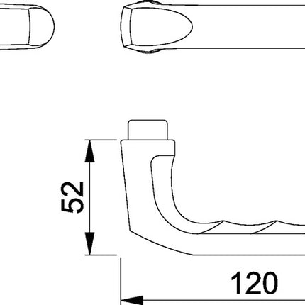 HOPPE Türdrückerpaar London 113 Aluminium F1 ( 3000252122 )