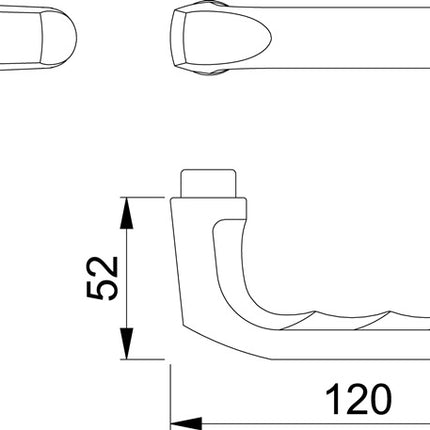 HOPPE Türdrückerlochteil London 113 Aluminium F1 / naturfarbig ( 3000252123 )