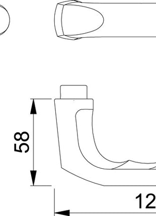 Klamka dźwigniowa HOPPE część otworu London 113H aluminium F2 / srebrny nikiel ( 3000252151 )