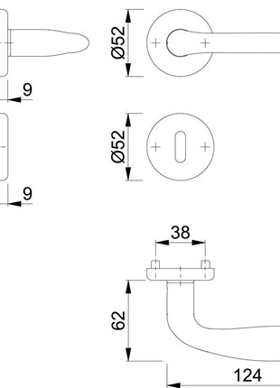 HOPPE Rosettengarnitur Cardiff E1850Z/17KV/17KVS Edelstahl F69 ( 3000252227 )