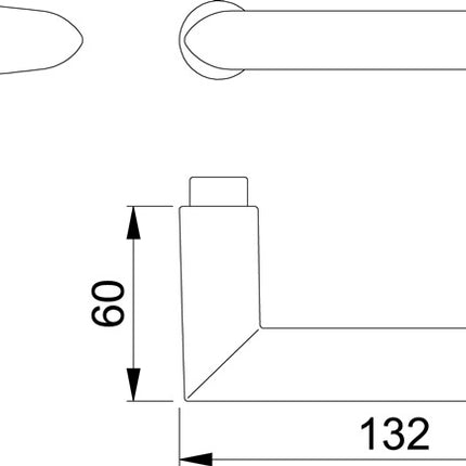 HOPPE Türdrückerlochteil Stockholm 1140 Aluminium F1 / naturfarbig ( 8000350624 )