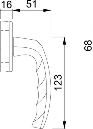 Klamka okienna HOPPE Atlanta 0530/US952 aluminium F9016 / biały ( 8000347458 )