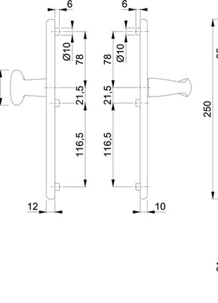 HOPPE Meble New York 76G/3331/3410/1810H Aluminium F1 ( 3000203574 )