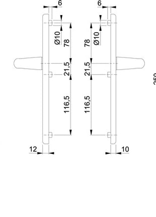 HOPPE Schutzgarnitur Tôkyô 1710/3331/3410 Aluminium F1 ( 3000209030 )