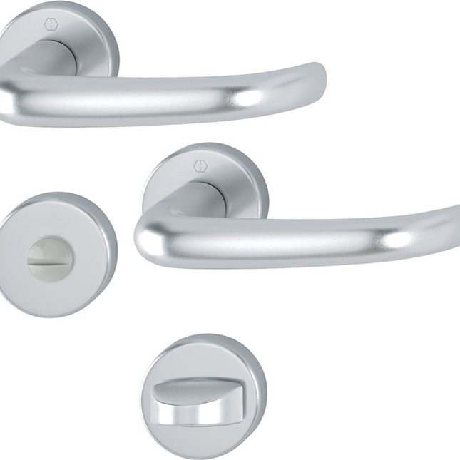 HOPPE Rosettengarnitur San Francisco 1301/42KV/42KVS Aluminium F1 ( 3000202002 )