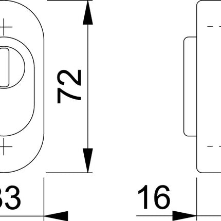 HOPPE Schutzrosette E55S-ZA Edelstahl F69 ( 3000250618 )