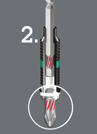 WERA Bit 851/1 BTH 1/4 ″ PH 2 longueur 25 mm ( 4000829556 )