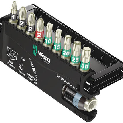 WERA Edelstahlbitsortiment BC 10 Stainless 1 10-teilig ( 4000828393 )