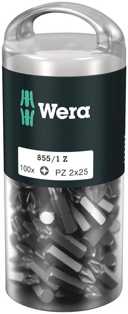 Embout WERA grand paquet 855/1 Z 1/4″ PZD 2 longueur 25 mm (4000822268)