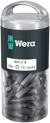 WERA Bitgroßpackung 867/1 Z 1/4 ″ T 10 Länge 25 mm ( 4000822272 )