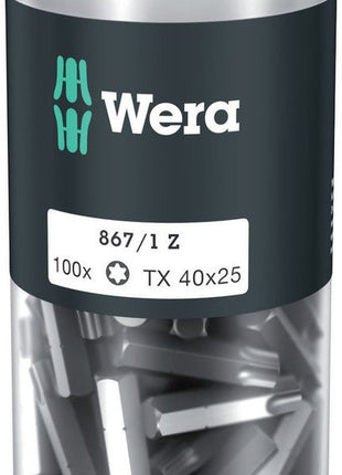 WERA Bitgroßpackung 867/1 Z 1/4 ″ T 40 Länge 25 mm ( 4000822274 )