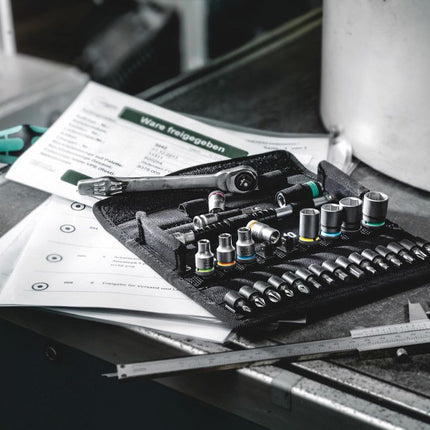 WERA Steckschlüsselsatz 8100 SA 7 Zyklop 28-teilig 1/4 ″ ( 4000821653 )