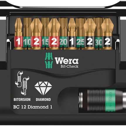 WERA Bitsortiment Bit-Check Diamond 1 12-teilig ( 4000829037 )