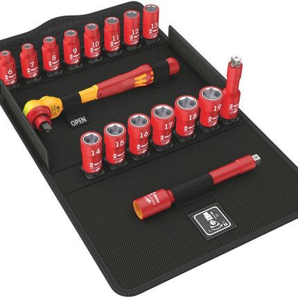 WERA Steckschlüsselsatz 8100 SB VDE 1 Zyklop 17-teilig 3/8 ″ ( 4000828008 )