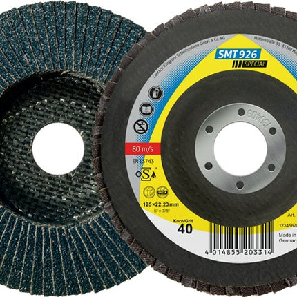 KLINGSPOR Fächerscheibe SMT 926 Special Ø 125 mm Körnung 80 6° gewölbt ( 8000352217 )