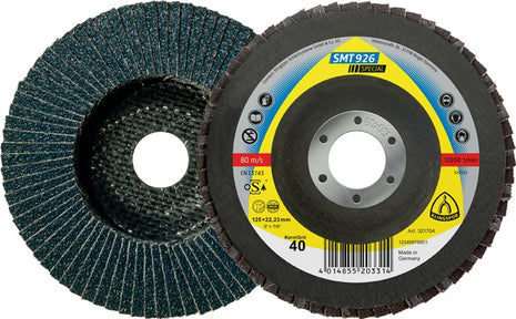 KLINGSPOR Disco dentado SMT 926 Especial Ø 115 mm Grano 40 6° curvado (8000352212)