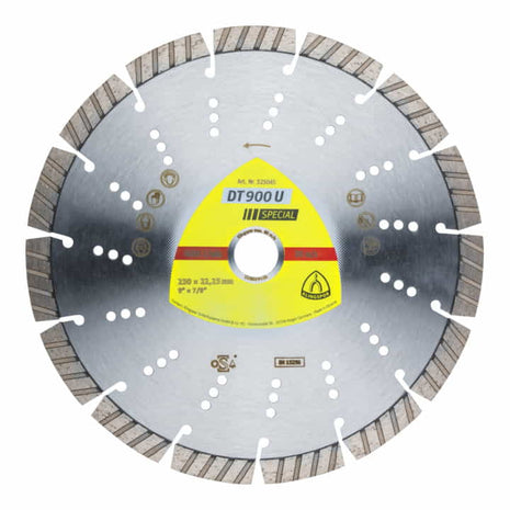 Disco de corte diamantado KLINGSPOR DT 900 U Especial Ø 230 mm orificio 22,23 mm (8000351577)