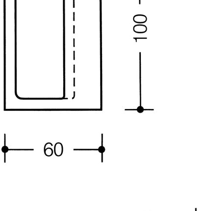HEWI Schiebetürmuschel 539B Polyamid 99 reinweiß matt rechteckig ( 3000207831 )
