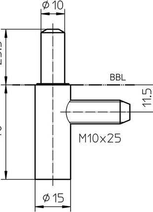 SIMONSWERK Rahmenteil V 8100 WF U Stahl verzinkt ( 3325055021 )