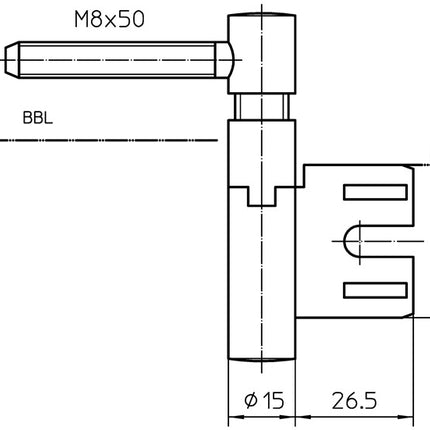 SIMONSWERK Einbohrband steigend V 8550 steigend vernickelt ( 3000255745 )