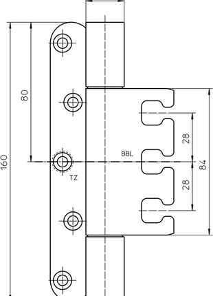 SIMONSWERK Objektband VARIANT VX 7939/160 Edelstahl matt gebürstet 200 kg ( 3000255460 )