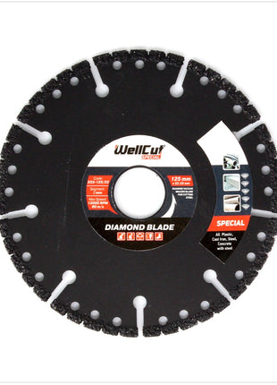 WellCut Diamond Blade Diamant Trennscheibe 125 x 22,2 mm Special ( 333 - 125 / 22 ) - Toolbrothers