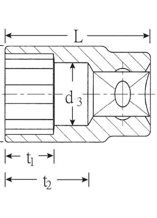 STAHLWILLE Klucz nasadowy 50 1/2 ″ 12-kątny ( 4000826361 )