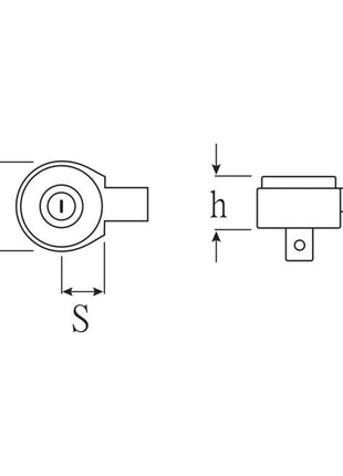 STAHLWILLE Embout à cliquet réversible 735/10 1/2 po. 9 x 12 mm ( 4000826584 )