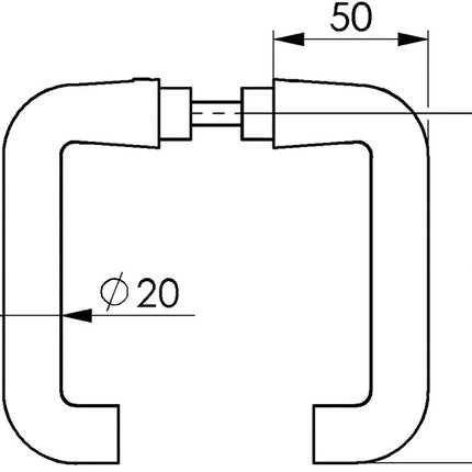 AMF Türdrückerpaar 475 Leichtmetall 105 ( 3311021071 )