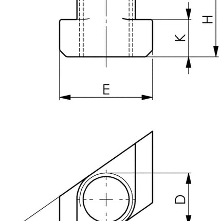 AMF T-Nutenstein Nr. 510 T-Nut 22 mm M20 ( 4000833222 )