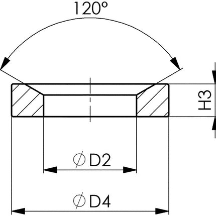 AMF Kegelpfanne DIN 6319D für Schrauben M12 ( 4000833468 )
