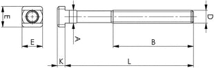 AMF T-Nutenschraube DIN 787 T-Nut 14 mm M12 Länge 100 mm ( 4000833319 )