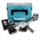 Makita DGA 456 RTJ Akku Winkelschleifer 18 V 115mm Brushless + 2x Akku 5,0Ah + Ladegerät + Makpac - Toolbrothers