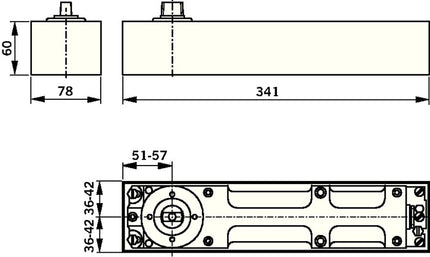 DORMAKABA Bodentürschließer BTS 80 Feststellung EN 4 ( 3325032012 )