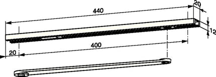 DORMAKABA Gleitschiene G 96 N für ITS 96 ( 3325032037 )