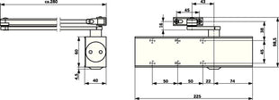 DORMAKABA Scherentürschließer TS 73 V weiß 9016 EN 2-4 ( 3000255112 )