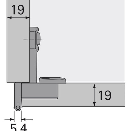 HETTICH Grundscharnier Selekta Pro 2000 230 ° vorliegend, halb vorliegend ( 8000610132 )