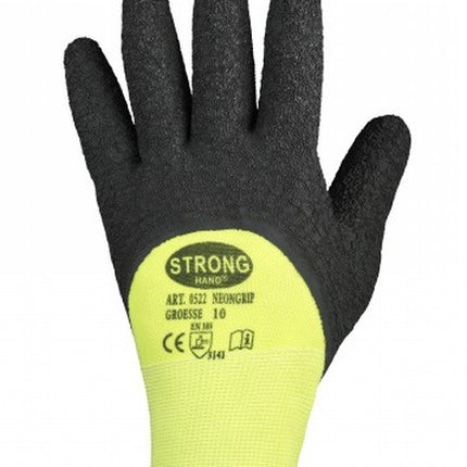 STRONGHAND Handschuhe NEONGRIP Größe 8 neongelb/schwarz ( 8000140721 )