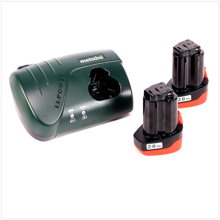 Metabo Power Maxx BS 10,8 Akku Bohrschrauber 10,8V + 2x Akku 2,0Ah + Ladegerät + Koffer ( 600080500 ) - Toolbrothers