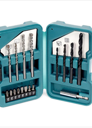 Makita D-40216 17 tlg. Bit & Bohrer Set im Transportkoffer + Werkzeug Tasche aus Stoff - Toolbrothers