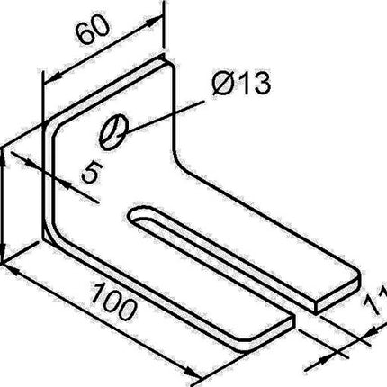 HELM Winkelbefestigung 104 WD Profil 100 Stahl ( 3000255821 )