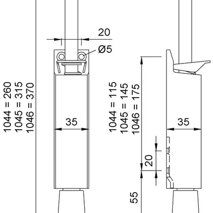 KWS Türfeststeller 1044.02 Aluminium silberfarbig lackiert ( 3000255909 )