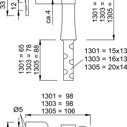 KWS Torfeststeller 1301/1303/1305 Temperguss schwarz ( 3000259275 )