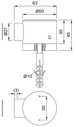 KWS Türfeststeller 1015.02 Aluminium silberfarbig lackiert ( 3000255907 )