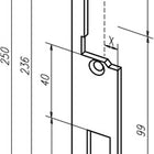 ASSA ABLOY Flachschließblech 338 Edelstahl matt käntig ( 3324034021 )