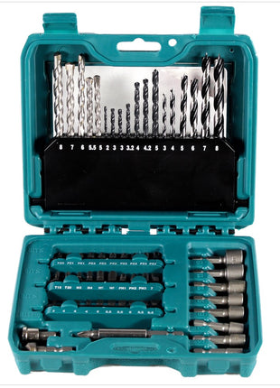 Makita DHP 458 RMJ Akku-Schlagbohrschrauber 18V 91Nm + 2x 4,0 Ah Akku + Ladegerät + Makpac + 60-teiliges Bit- und Bohrer Set - Toolbrothers