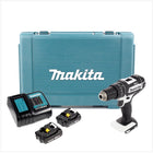 Makita DHP 482 SAE W Akku Schlagbohrschrauber 18 V 62 Nm + 2x Akku 2,0 Ah + Ladegerät + Koffer - Toolbrothers